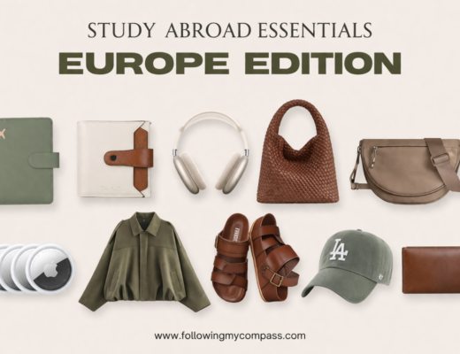 Europe study abroad packing list