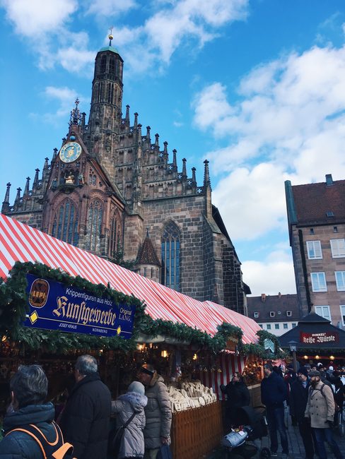 Christmas market stalls in Nuremberg