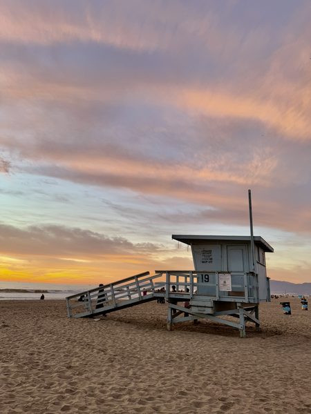 Venice Beach sunset, California