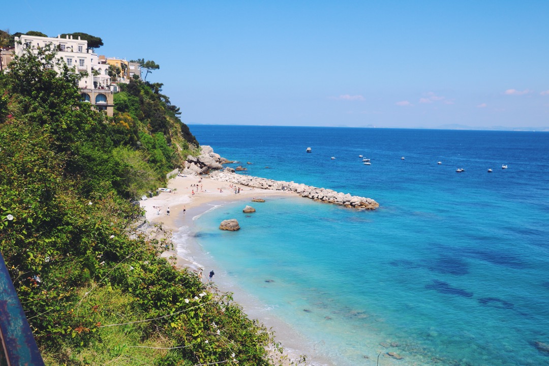 mountains meet the sea in Capri