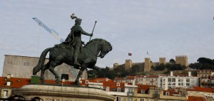 Statue of man on horse