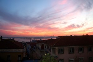 sunset over Lisbon  