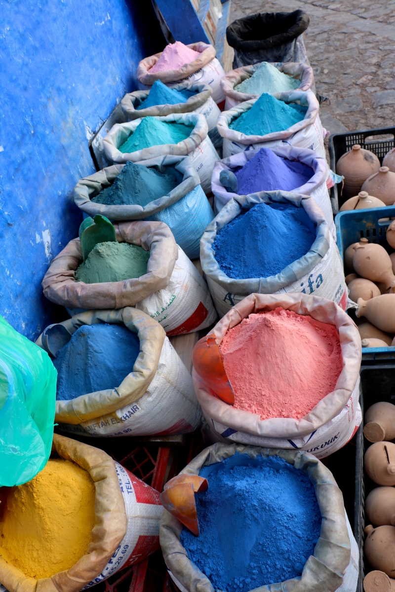 powdered paint in Chefchaouen
