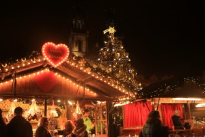 night time at the christmas market 