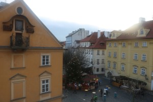 small christmas market around the city 